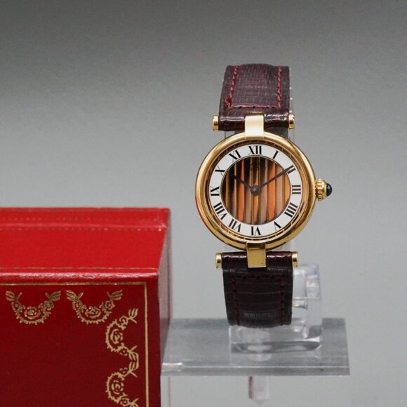 MINT WOW! CARTIER TRINITY VENDOME WOMENS LEATHER WATCH WITH BOX main image 8